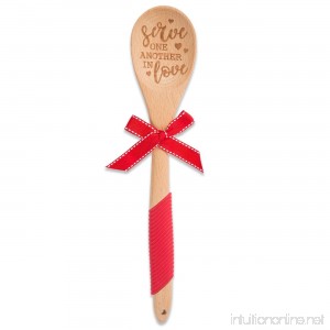 Brownlow Gifts Wooden Spoon with Sentiment Serve One Another in Love - B0732YWGB6